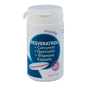 Resveratrol+Curcumin+Quercetin+Vitamine Kapseln 60 St 60 St