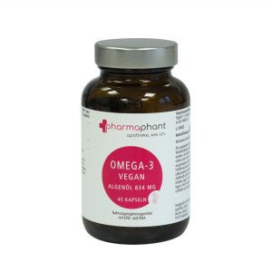 pharmaphant Omega 3 Fettsäurekapseln 834mg aus Algenöl vegan